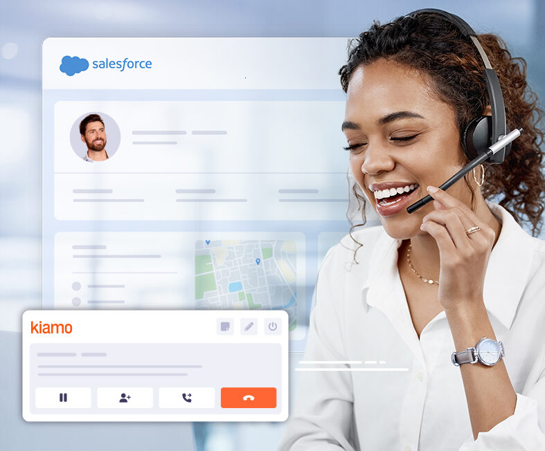 Illustration du composant kiamo agent voice pour salesforce