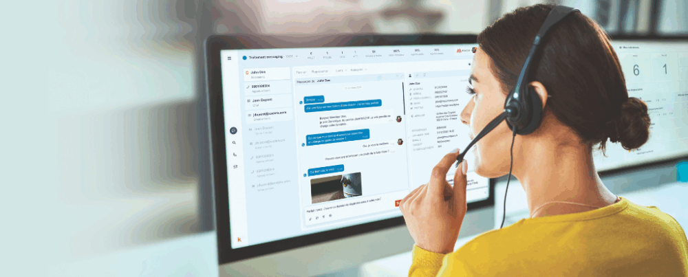 Interface Kiamo utilisée par les conseillers de la MACSF relation client
